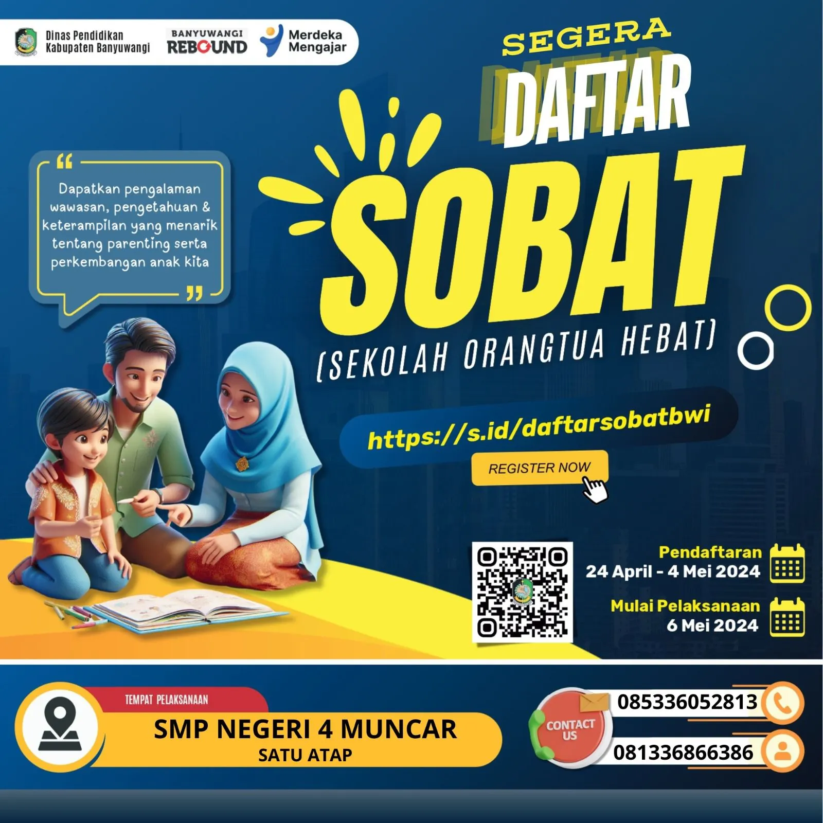brosur pendaftaran sekolah orang tua hebat